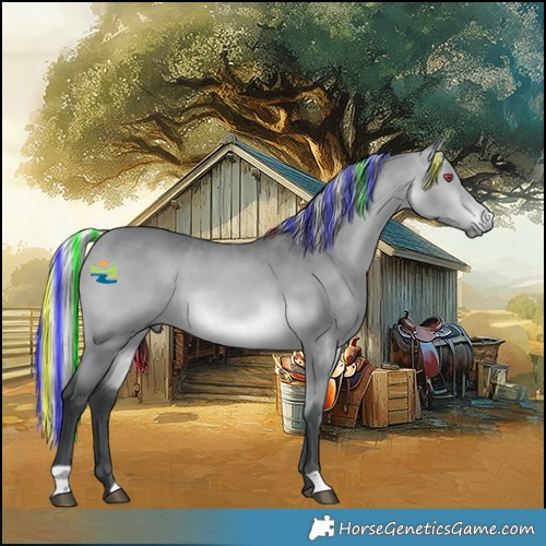 Horse Color:Painted Silver Bay Chinchilla 