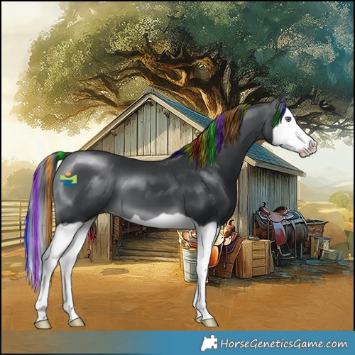 Horse Color:Painted Brown Chinchilla Splash 