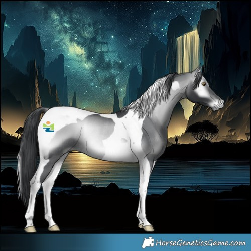 Horse Color:Brown Chinchilla Onyx Tobiano Rabicano 