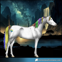 Horse Color:Gray Painted Brown Chinchilla Splash Tobiano Rabicano 