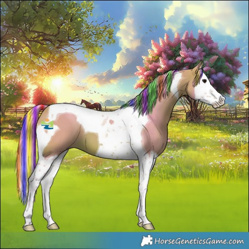 Horse Color:Painted Watercolor Bay Splash Tobiano 