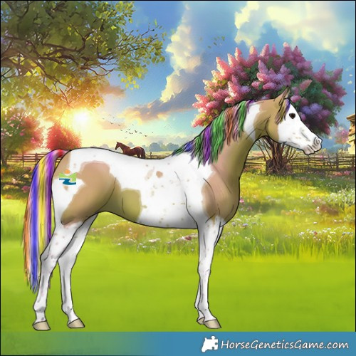 Horse Color:Painted Watercolor Bay Splash Tobiano 