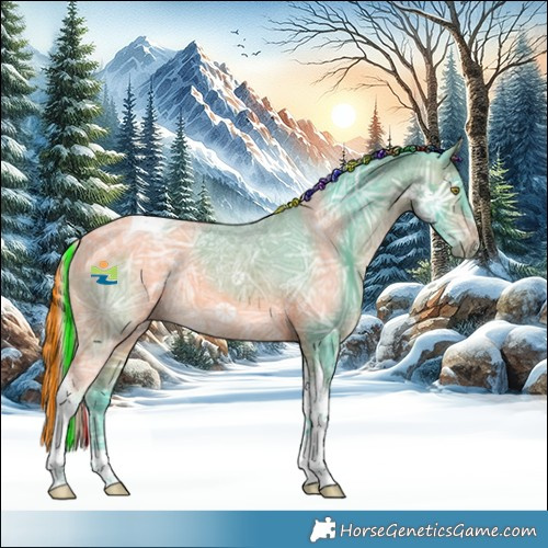Horse Color:Painted Watercolor Chocolate Brown Ice Tobiano 