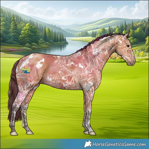 Horse Color:White Spotted Chocolate Bay Ice 