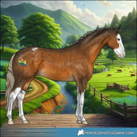 Horse Color:Chocolate Palomino Splash Varnish