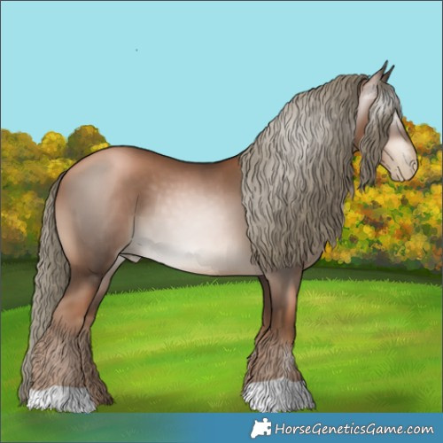 Horse Color:Gray Liver Chestnut Pearl Mushroom