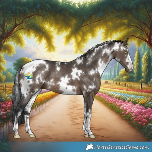 Horse Color:White Spotted Brown Dun