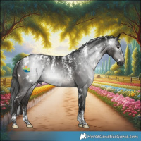 Horse Color:Powder White Gray White Spotted Black Mushroom 