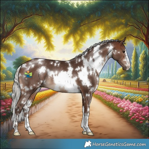 Horse Color:White Spotted Silver Brown 
