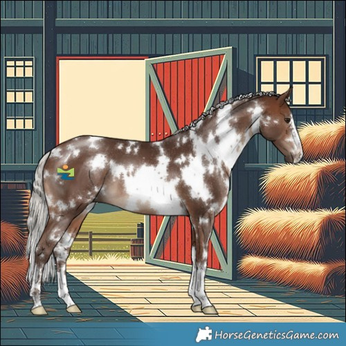 Horse Color:White Spotted Silver Brown 