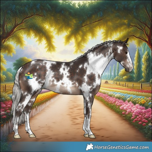 Horse Color:White Spotted Silver Brown 