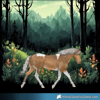Horse Color:Silver Buckskin Tobiano 