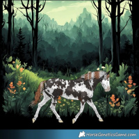 Horse Color:White Spotted Liver Chestnut Splash 