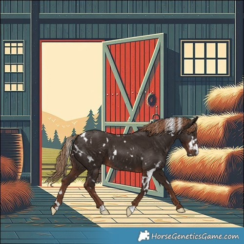 Horse Color:White Spotted Liver Chestnut 