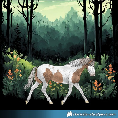 Horse Color:Silver Brown Dun Splash Tobiano 