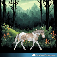 Horse Color:White Spotted Silver Bay Dun Splash Tobiano