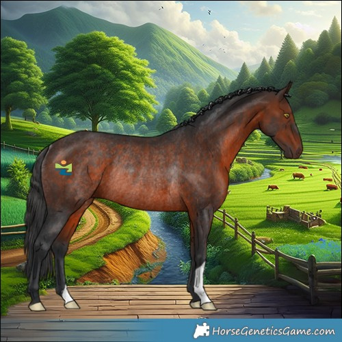 Horse Color:Brown Rabicano 