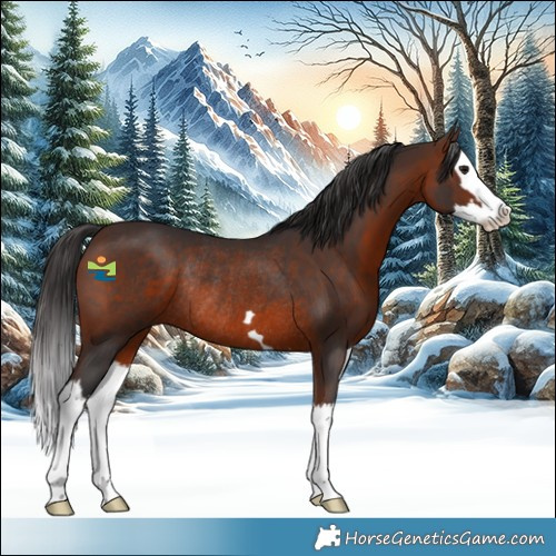 Horse Color:Brown Splash Rabicano 