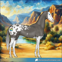 Horse Color:Grullo Splash Appaloosa 