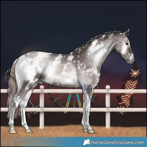 Horse Color:Platinum White Spotted Liver Red Onyx 