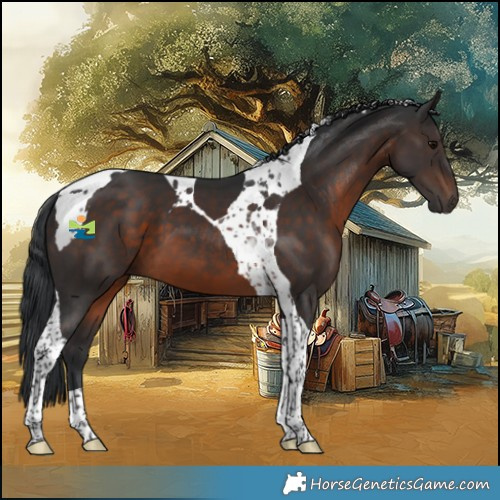 Horse Color:Brown Tobiano