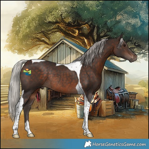 Horse Color:Silver Brown Tobiano Rabicano 