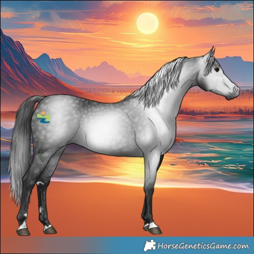 Horse Color:Gray Black 