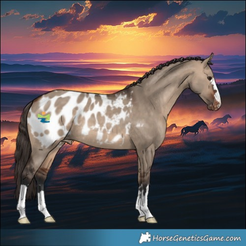 Horse Color:Bay Dun Appaloosa 