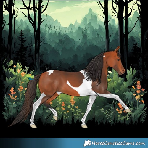 Horse Color:Bay Tobiano 