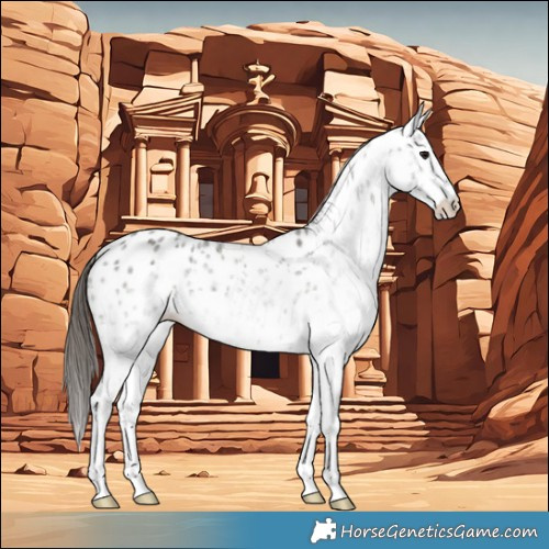 Horse Color:White Spotted Grullo Near Leopard 