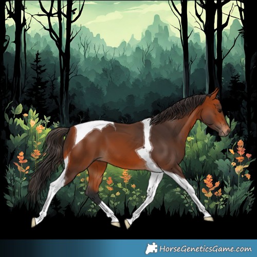 Horse Color:Bay Tobiano 