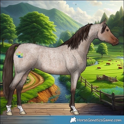 Horse Color:Liver Red Dun Roan 