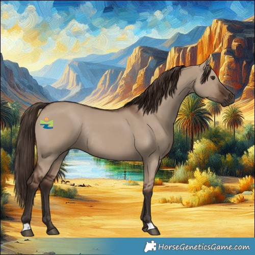 Horse Color:Liver Red Dun Rabicano 