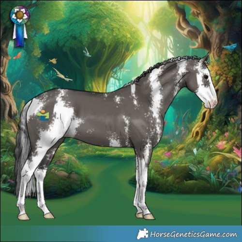 Horse Color:Grullo Sabino 