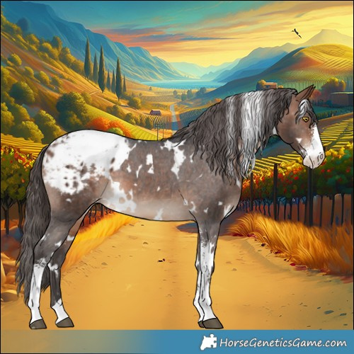 Horse Color:White Spotted Bay Sabino Appaloosa 
