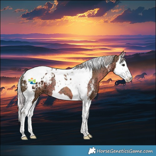 Horse Color:Watercolor Silver Black Ice Sabino Splash Tobiano Varnish Rabicano 
