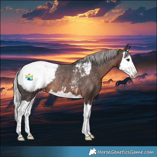 Horse Color:Silver Brown Splash Snowcap Rabicano 