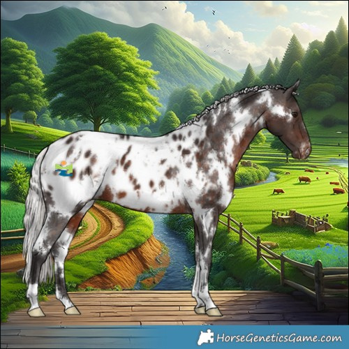 Horse Color:White Spotted Silver Brown Appaloosa 