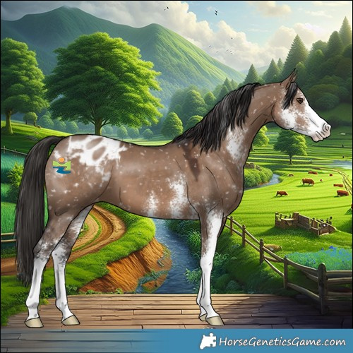 Horse Color:Liver Red Dun Sabino Appaloosa 