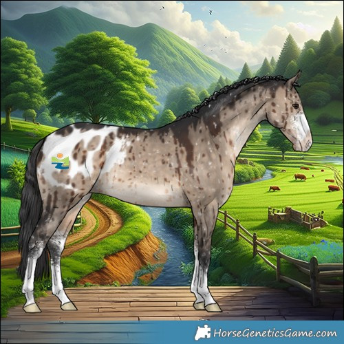 Horse Color:Brown Dun Sabino Appaloosa Brindle 