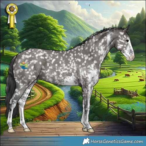 Horse Color:Grullo Sabino Snowflake Varnish 