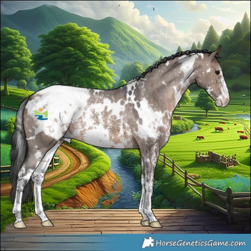 Horse Color:White Spotted Brown Dun Sabino Appaloosa 