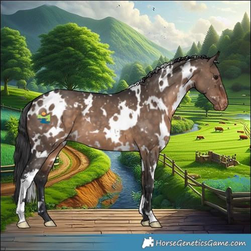 Horse Color:White Spotted Brown Dun Appaloosa 