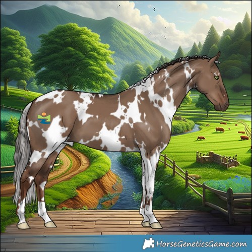 Horse Color:White Spotted Liver Red Dun 