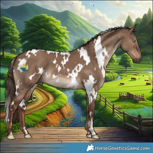Horse Color:White Spotted Liver Red Dun 