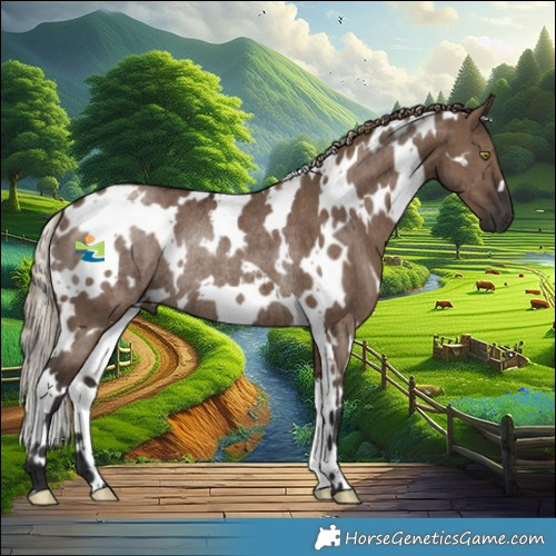 Horse Color:White Spotted Liver Red Dun Rabicano Brindle 