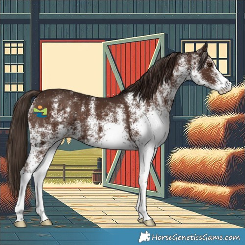 Horse Color:White Spotted Liver Chestnut 