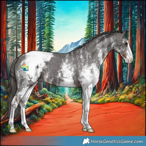 Horse Color:White Spotted Liver Chestnut Snowcap 