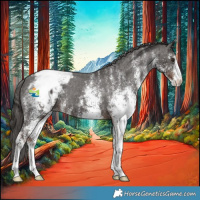Horse Color:White Spotted Liver Chestnut Snowcap 