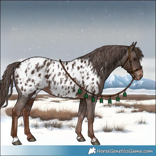 Horse Color:Liver Chestnut Near Leopard  and Liver Chestnut Near Leopard 